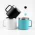 Hot Selling 12oz Stainless Steel Coffee Mug Classic Design with Handle and Eco-Friendly Plastic Lid office mug for gift