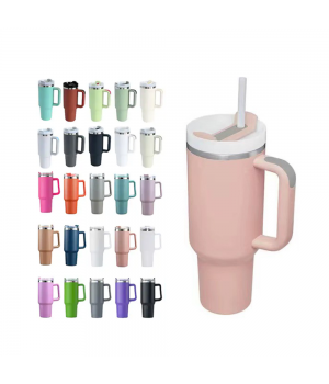 Tumblers wholesale bulk customized 40 oz stainless steel cup double wall insulated thermal 40oz tumbler with handle and straw