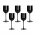 Customizable Food Grade Black Plastic Wine Glass BPA Free Plastic Drinking Cup