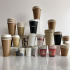 Disposable 4/8/9/10/12 oz Biodegradable Paper Cups Printed Logo Single Wall Hot Drink Cups Parties Takeaways Weddings Office Use